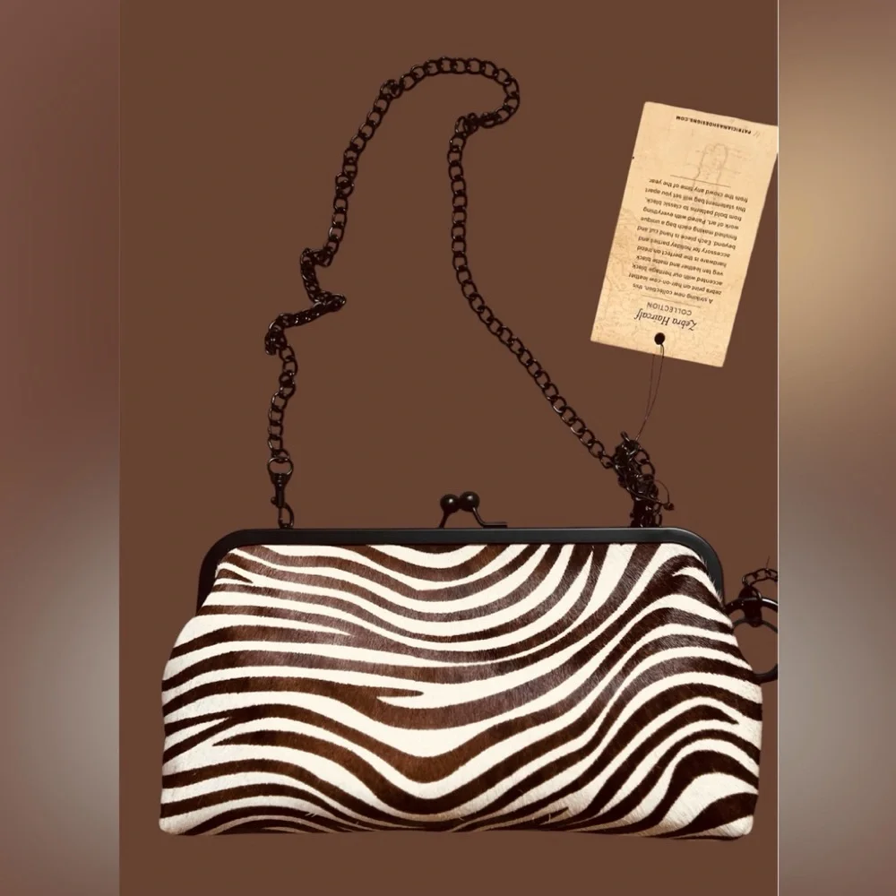 Patricia Nash Brown Gorgeous Zébra Haircalf Collection Set (Clutch & Wallet) - Picture 2 of 10